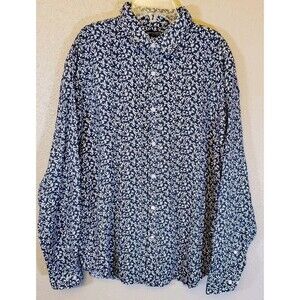 Banana Republic Men's 100% Linen Long Sleeve Slim Fit Button Up Shirt Size Large